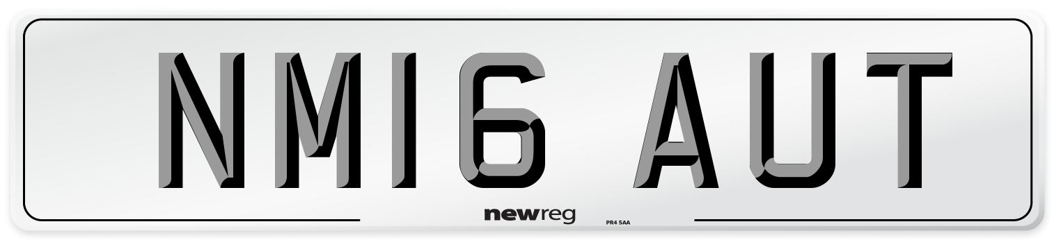 NM16 AUT Number Plate from New Reg